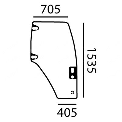 CABINE ET CARROSSERIE - VITRES CABINE ET JOINTS - VITRE PORTE D TM/TS TLA