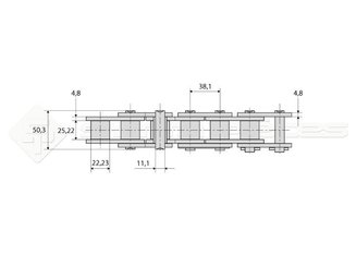 HYDRAULIQUE ENTRAINEMENT - CHAINES TRANS ACCESSOIRE - CHAINE ASA 120 AU METRE