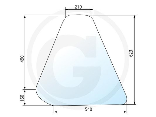 CABINE ET CARROSSERIE - VITRES CABINE ET JOINTS - VITRE DE CABINEGLACE LAT S/C 80 G
