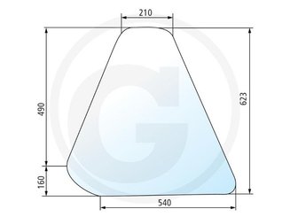 CABINE ET CARROSSERIE - VITRES CABINE ET JOINTS - VITRE DE CABINEGLACE LAT S/C 80 G