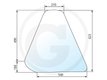 CABINE ET CARROSSERIE - VITRES CABINE ET JOINTS - VITRE DE CABINEGLACE LAT S/C 80 G