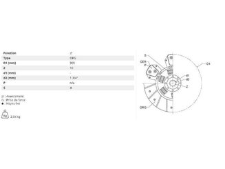 TRANSMISSION ET PONT - EMBRAYAGE - DISQUE AV EMB 5600DU 12"