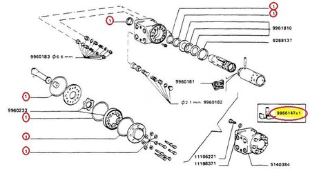 TRANSMISSION ET PONT - PONT AVANT ET DIRECTION - KIT JOINT ORBITROL