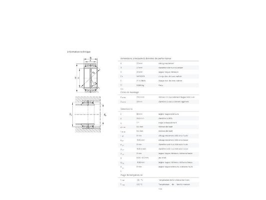 HYDRAULIQUE ENTRAINEMENT - ROULEMENTS - ROULEMENT PLAT SPHERIQUE
