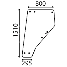 CABINE ET CARROSSERIE - VITRES CABINE ET JOINTS - VITRE DE PORTE
