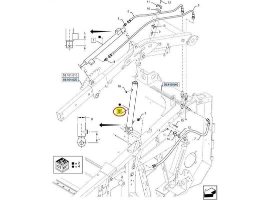 HYDRAULIQUE ENTRAINEMENT - VERINS HYDRAULIQUES - VERIN RABATEUR COUPE CG G