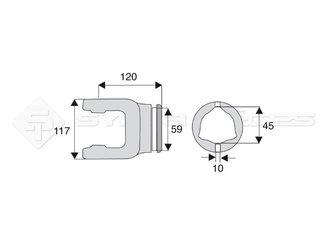 HYDRAULIQUE ENTRAINEMENT - TRANSMISSION A CARDAN - MACHOIRE CARDAN DES 35X106.5