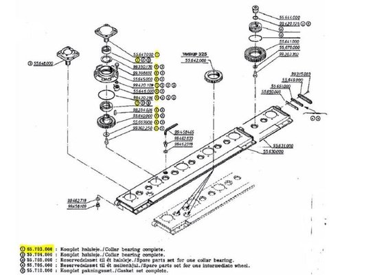 RECOLTE BROYAGE - FAUCHEUSE - PALIER CENTRAL COMPLET M10