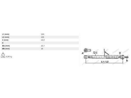 ATTELAGE - RELEVAGE - STABILISATEURS ET PIECES - STABILISATEUR