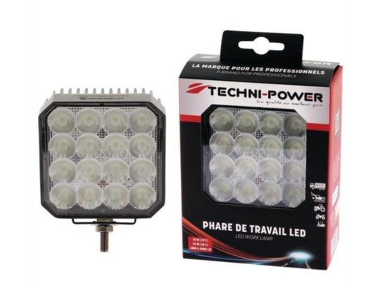 ELECTRICITE - HIGH TECH - ECLAIRAGE, SIGNALISATION - PHARE LED CARRE 12/24V 42W 4000 LUMENS