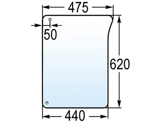 CABINE ET CARROSSERIE - VITRES CABINE ET JOINTS - VITRE LABOUR D BOMBEE