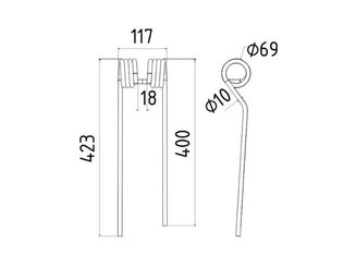RECOLTE BROYAGE - FANEUSE ANDAINEUR - DENT DE PIROUETTE DROITE TAAR