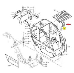 CABINE ET CARROSSERIE - RETROVISEUR ET BRAS - RETROVISEUR,GAUCHE
