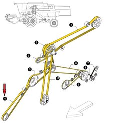 HYDRAULIQUE ENTRAINEMENT - COURROIE POULIE - COURROIE 2HB 4410