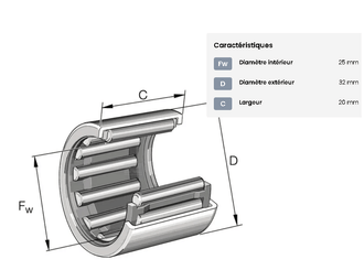 HYDRAULIQUE ENTRAINEMENT - ROULEMENTS - DOUILLE A AIGUILLES