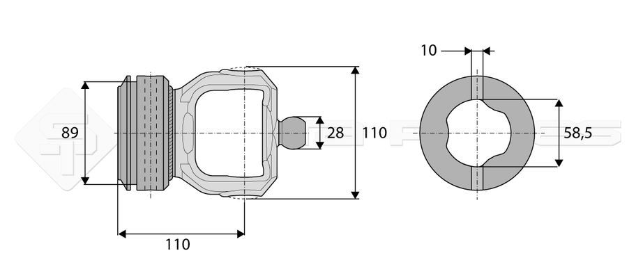 HYDRAULIQUE ENTRAINEMENT - TRANSMISSION A CARDAN - MACHOIRE HOM SFT6