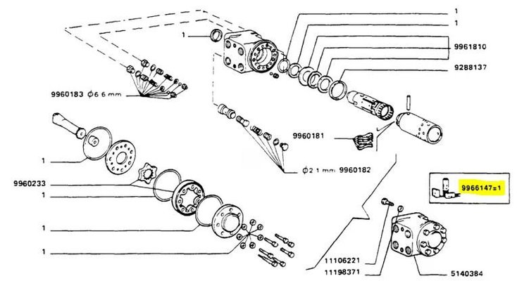 TRANSMISSION ET PONT - PONT AVANT ET DIRECTION - KIT JOINT ORBITROL