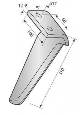 TRAVAIL DU SOL - HERSE ROTATIVE - DENT MASCHIO DM 12MM TUNGSTENE