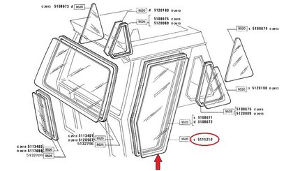 CABINE ET CARROSSERIE - VITRES CABINE ET JOINTS - VITRE FUME