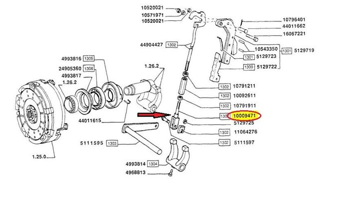 TRANSMISSION ET PONT - EMBRAYAGE - FOURCHE