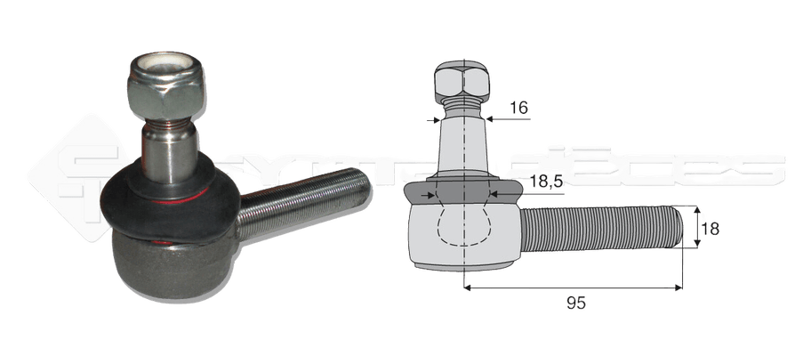 TRANSMISSION ET PONT - PONT AVANT ET DIRECTION - ROTULE FILET G 3500