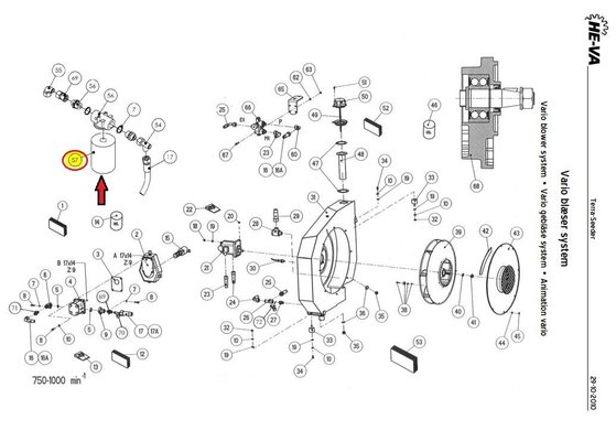 FILTRES - FILTRE HYDRAULIQUE - FILTRE HYD SEMOIR HE-VA TERRA-SEEDER