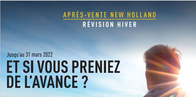 Hivernage, OFFRE NEW HOLLAND 2022